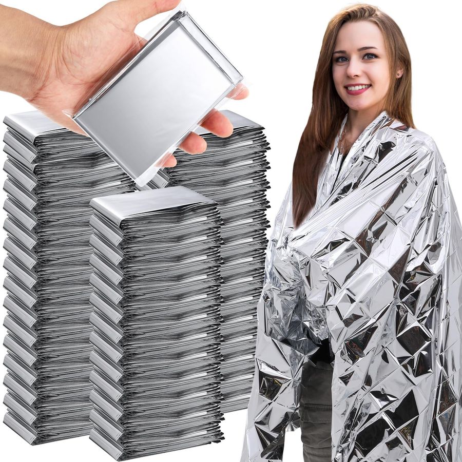 Survival Blanket Reflective - Pcs Emergency Blankets for Survival 83