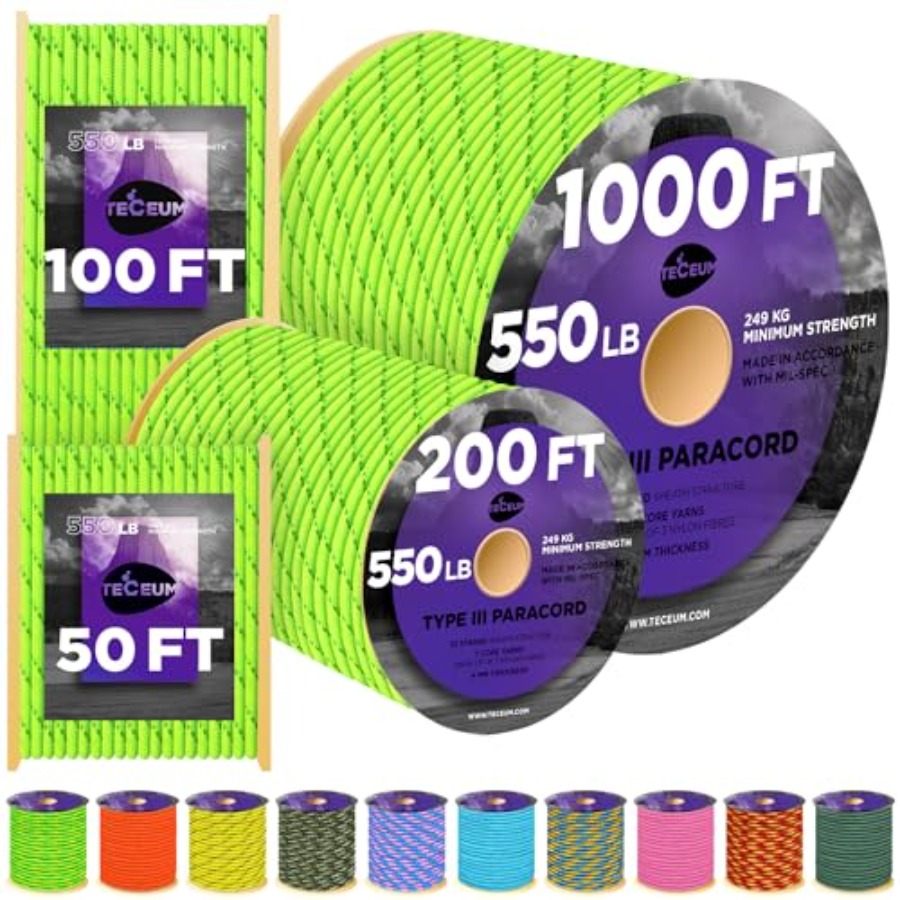Reflective Paracord Rope 1000  - Para Cord 1000Ft 评论和价格