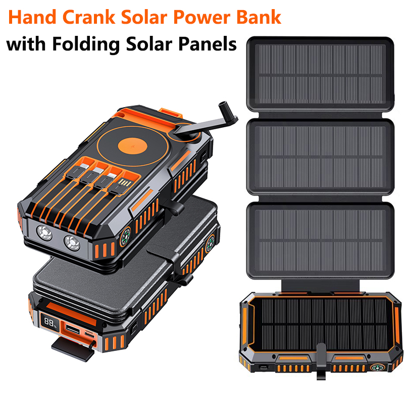 20000mAh Hand Crank Solar Powe - Solar Emergency Charger 评论和价格