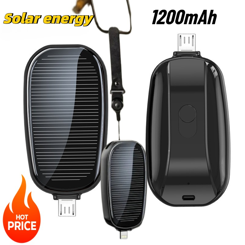 1200mAh Solar Mini Power Bank  - Solar Emergency Charger 评论和价格