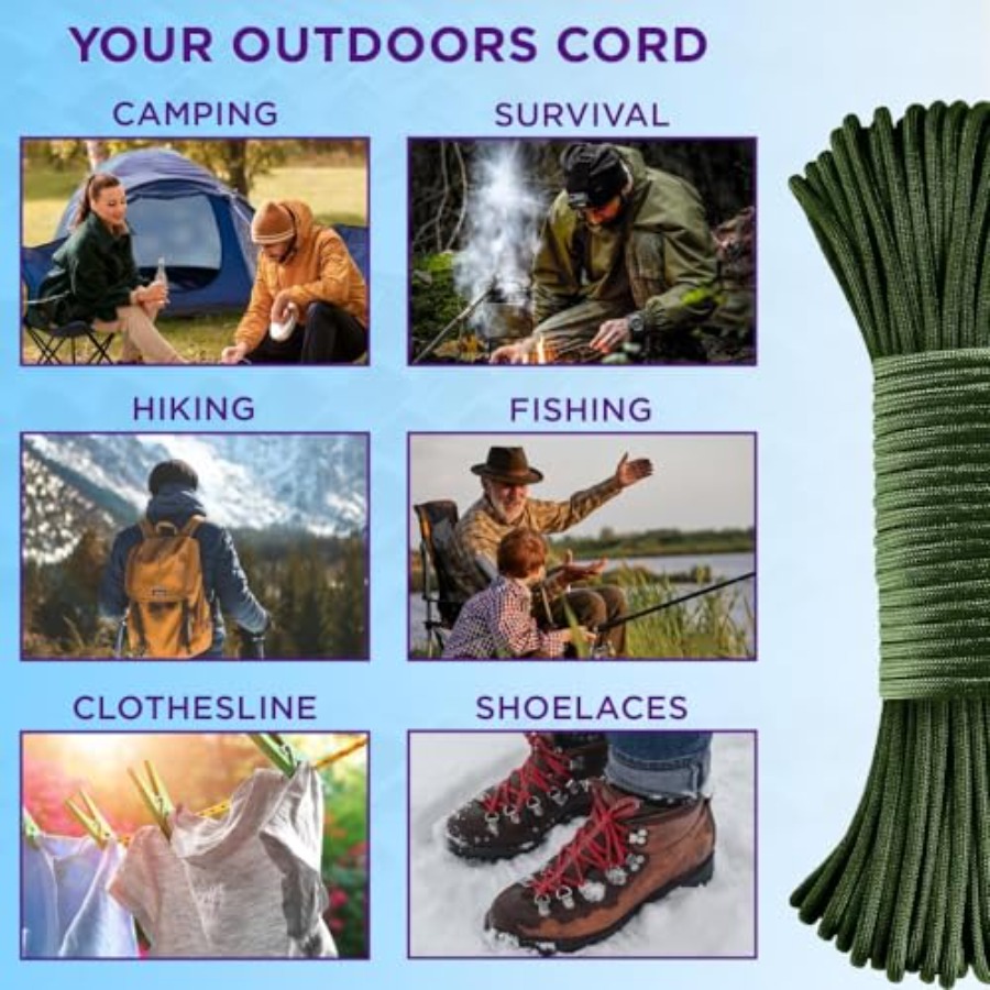 Reflective Paracord Rope 1000  - Para Cord 1000Ft 评论和价格