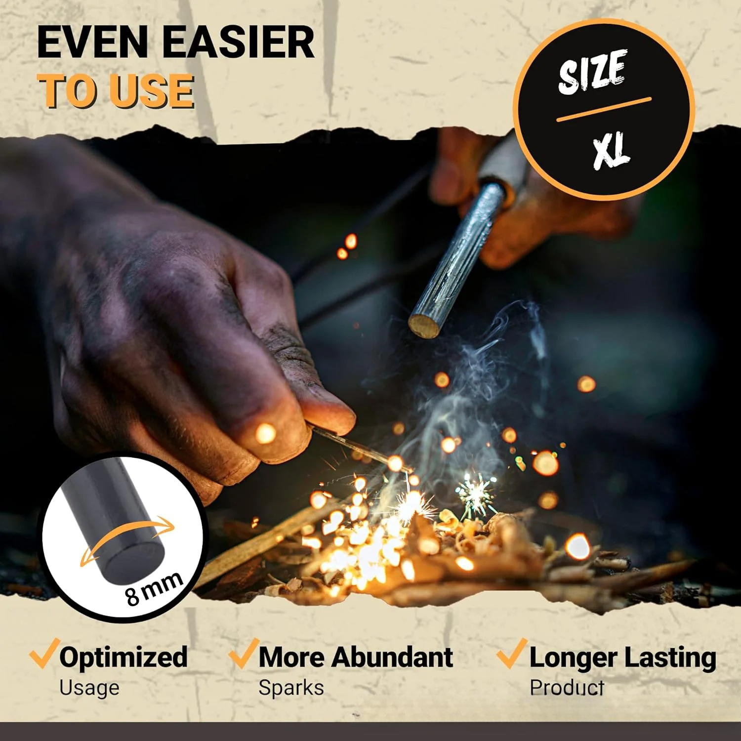 Portable Outdoor Flint and Ste - Magnesium Fire Starter 评论和价格