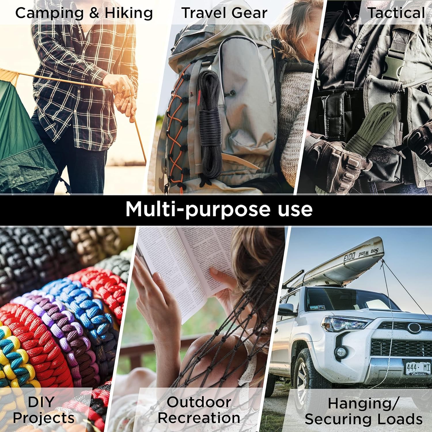 750 lb Paracord Rope 1000ft/20 - Para Cord 1000Ft 评论和价格