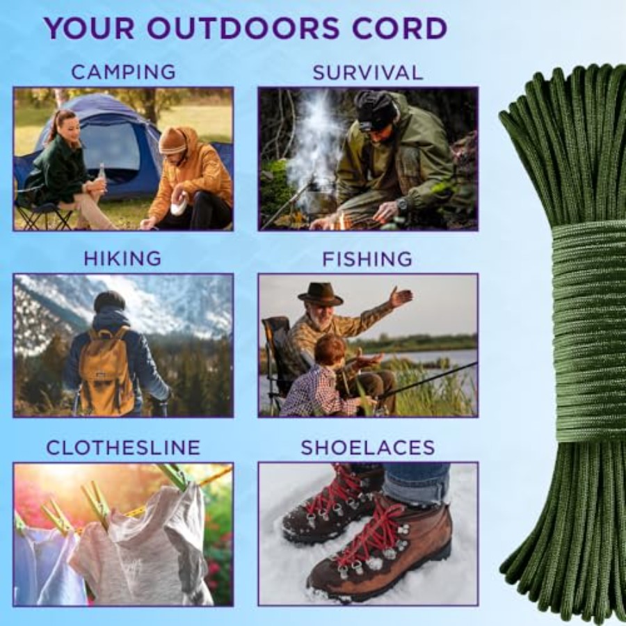 Reflective Paracord Rope 1000  - Para Cord 1000Ft 评论和价格