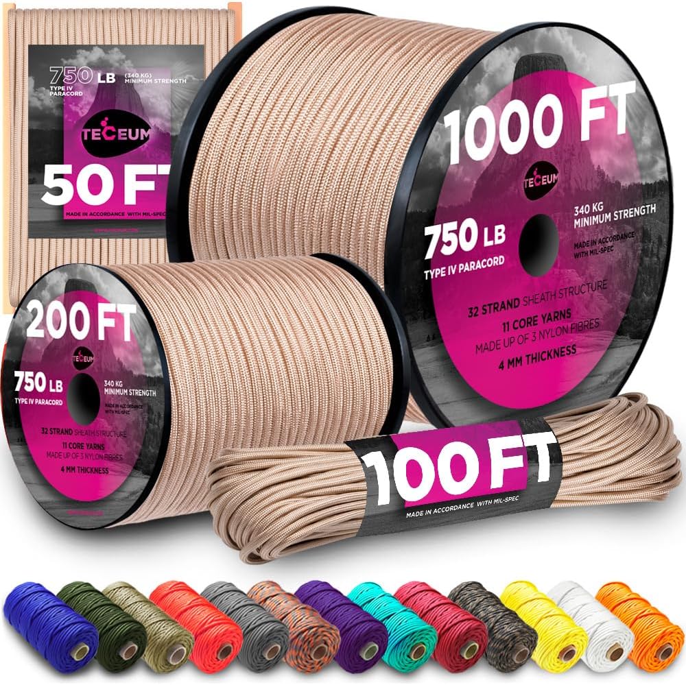 750 lb Paracord Rope - 1000Ft/ - Para Cord 1000Ft 评论和价格